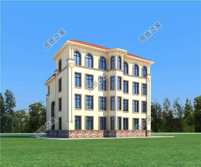 漂亮的房子百里挑一四層歐式別墅效果圖，滿足你對奢華的概念