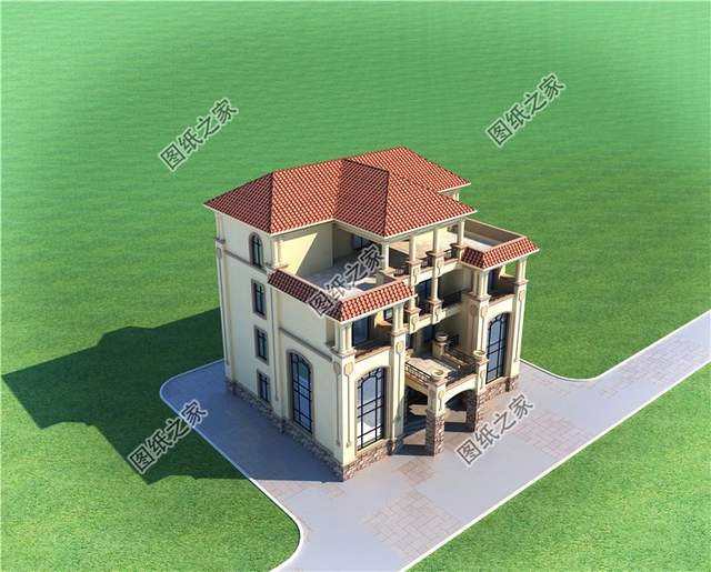 漂亮的房子百里挑一四層歐式別墅效果圖，滿足你對奢華的概念