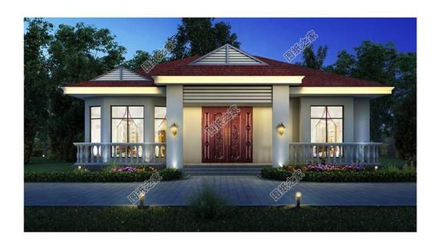 帶羅馬柱的一層別墅，大氣又美觀，讓人忍不住