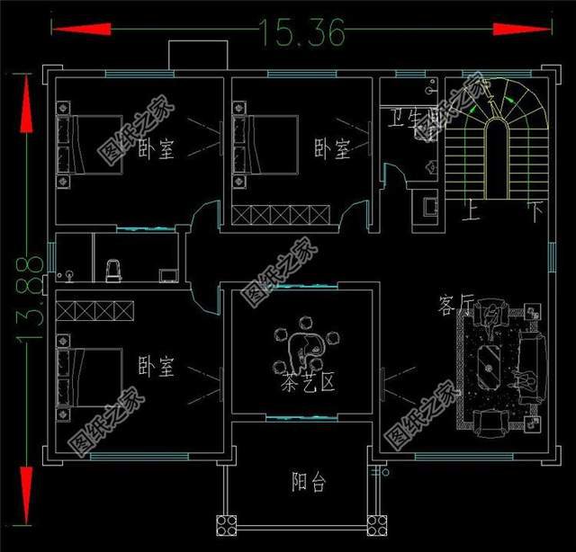 帶羅馬柱的三層別墅，文化深遠(yuǎn)，大氣外觀