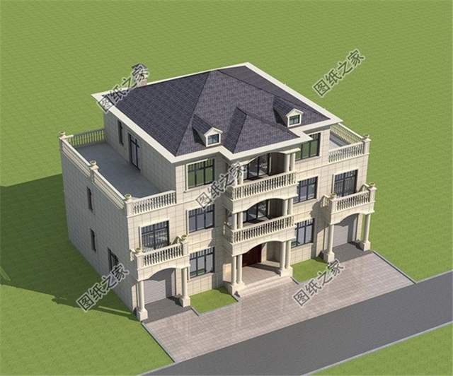 200平左右質(zhì)感十足的新農(nóng)村三層別墅設(shè)計(jì)圖，富貴之氣迎面而來