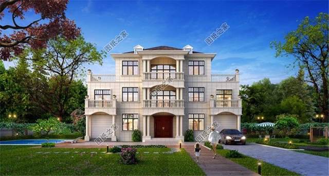 200平左右質(zhì)感十足的新農(nóng)村三層別墅設(shè)計(jì)圖，富貴之氣迎面而來