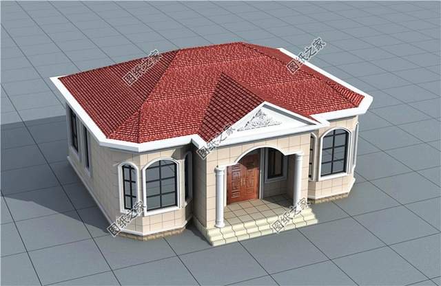 農(nóng)村一層坡屋頂自建房，造型獨特又精致，一種清新自然之感