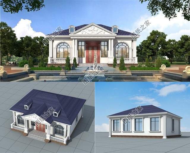 農(nóng)村一層坡屋頂自建房，造型獨特又精致，一種清新自然之感