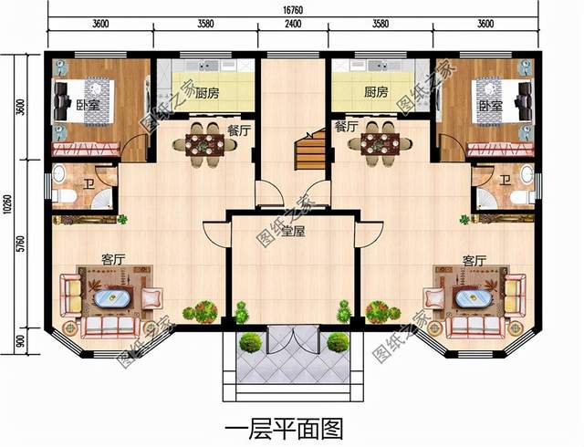 羅馬柱雙拼的大氣，農(nóng)村兄弟情誼深厚的證明