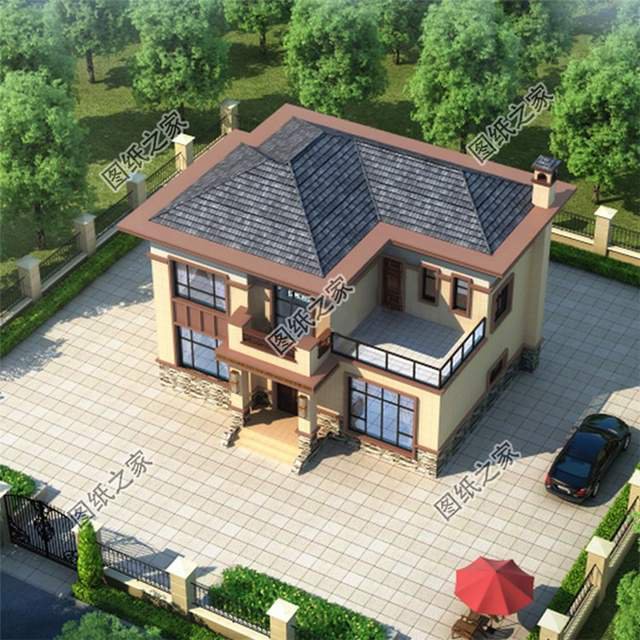 三款帶煙囪的二層鄉(xiāng)村別墅設(shè)計圖紙，給你不一樣的農(nóng)家生活