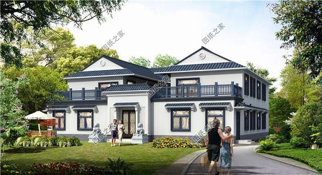 古韻十足的雙拼中式四合院別墅設(shè)計(jì)圖紙，寓意深遠(yuǎn)地傳承建筑