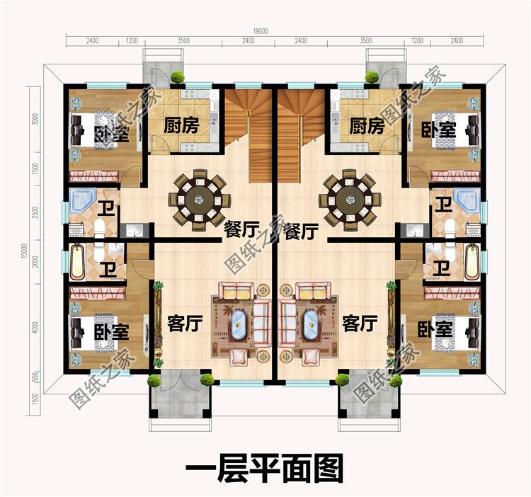 最新兄弟簡(jiǎn)歐雙拼別墅