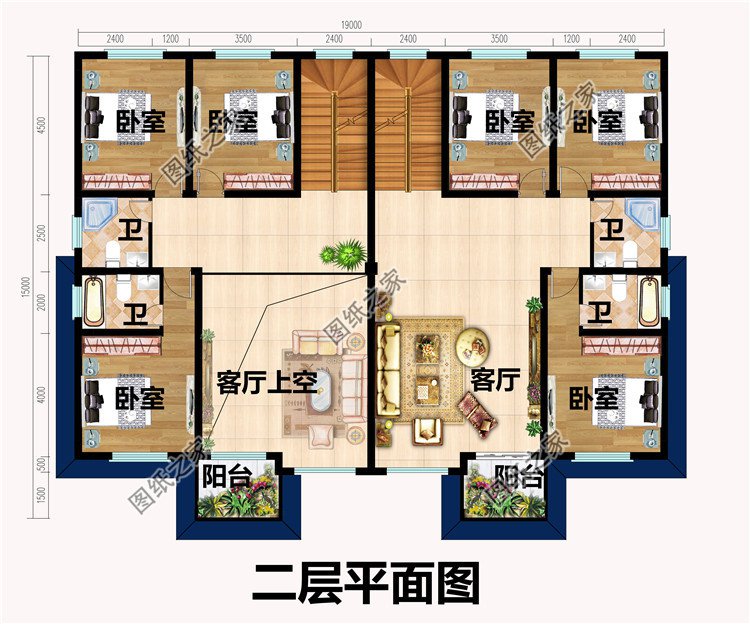 最新兄弟簡(jiǎn)歐雙拼別墅