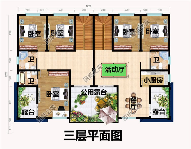 最新兄弟簡(jiǎn)歐雙拼別墅