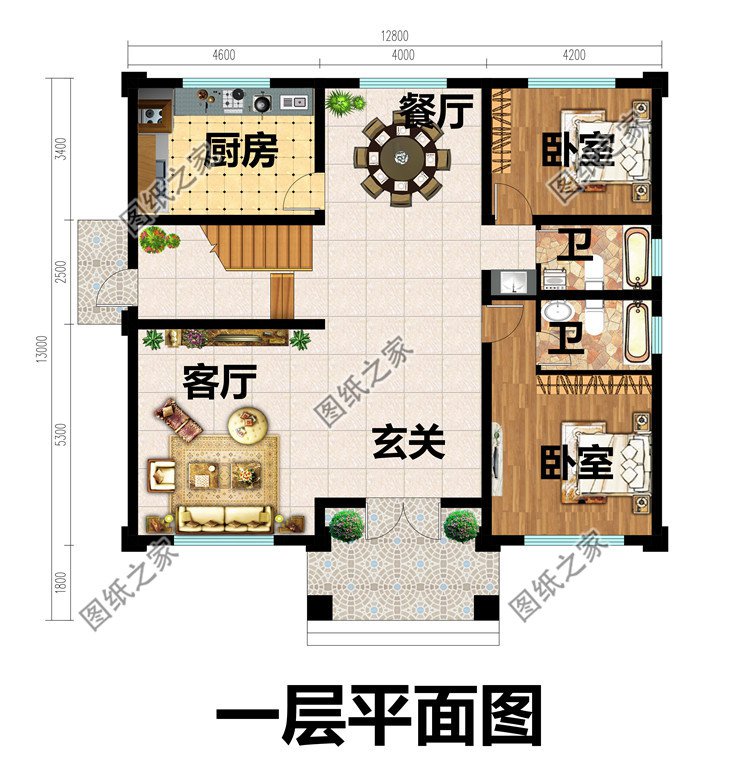 新農村二層房屋設計圖紙