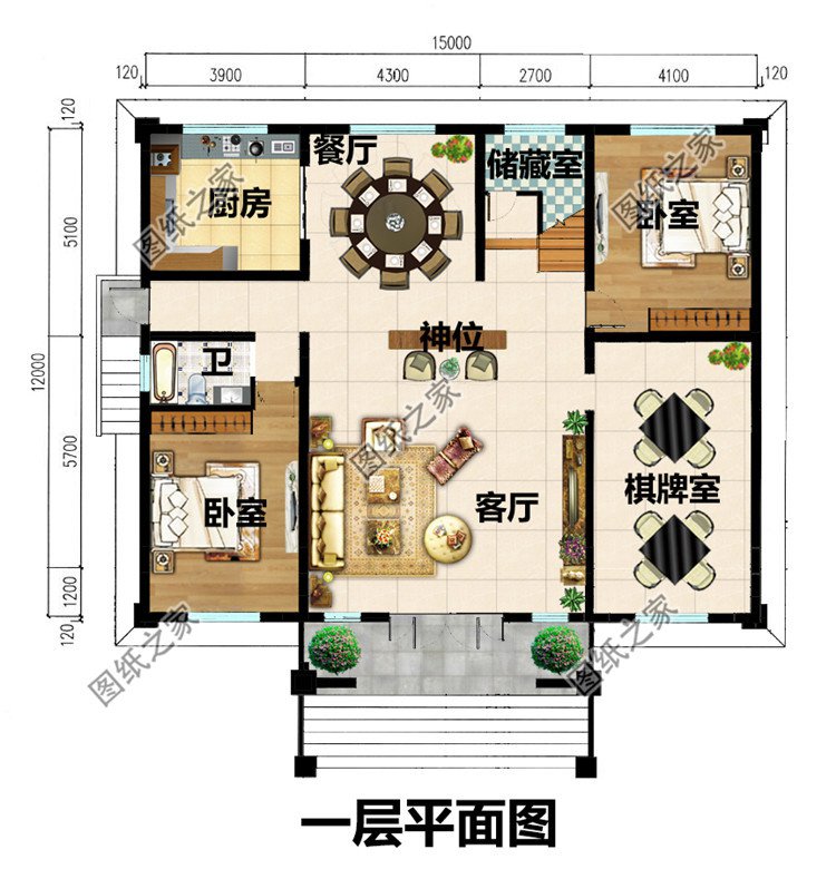 復(fù)式二層別墅設(shè)計圖