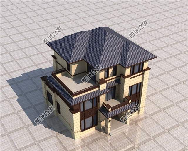 框架結構的新中式三層農村別墅，這樣的建筑絕對是國人的偏愛