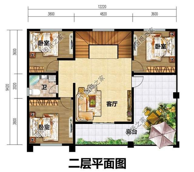 帶露臺(tái)的磚混結(jié)構(gòu)自建房，居住悠閑又輕松，看了的都說好