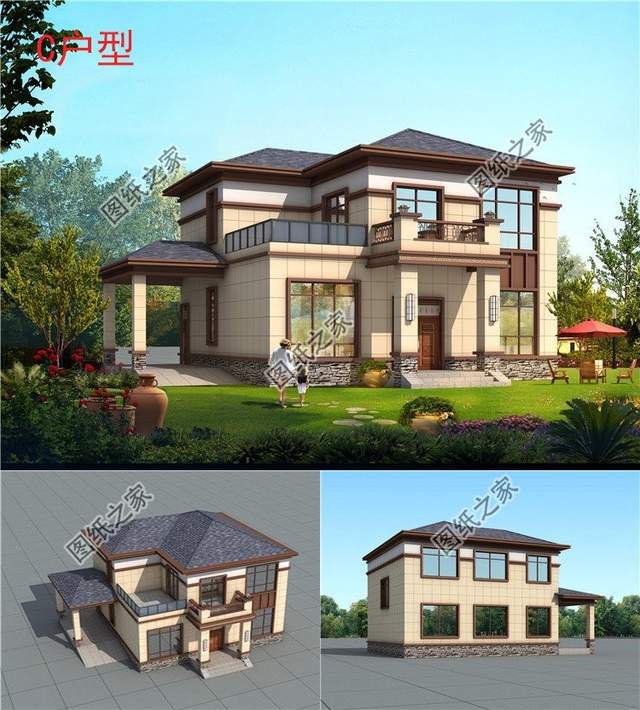 農(nóng)村別墅帶露臺和車庫，便捷生活就是方便自己