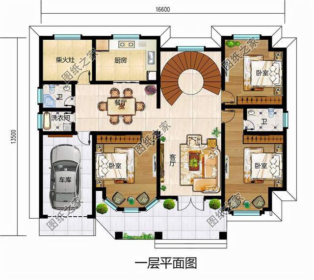 農(nóng)村別墅帶露臺和車庫，便捷生活就是方便自己