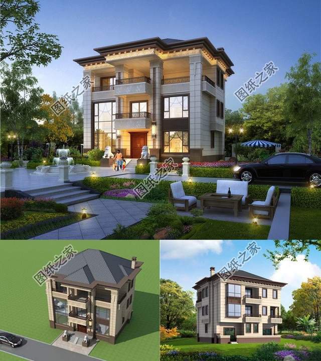 農(nóng)村三層樓帶羅馬柱，大氣磅礴有內(nèi)涵，想要面子建就來