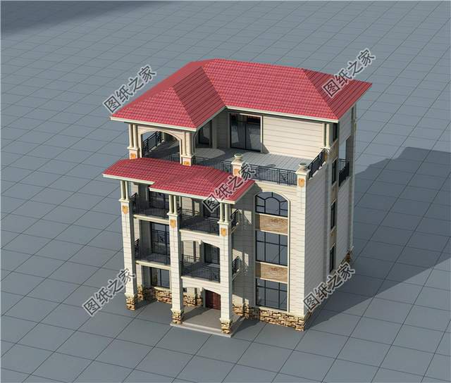 四層歐式豪華大型別墅設(shè)計(jì)，家族百年傳承的大氣基石