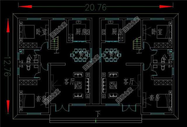 兩層雙拼別墅，小家獨(dú)一統(tǒng)，大家合不離