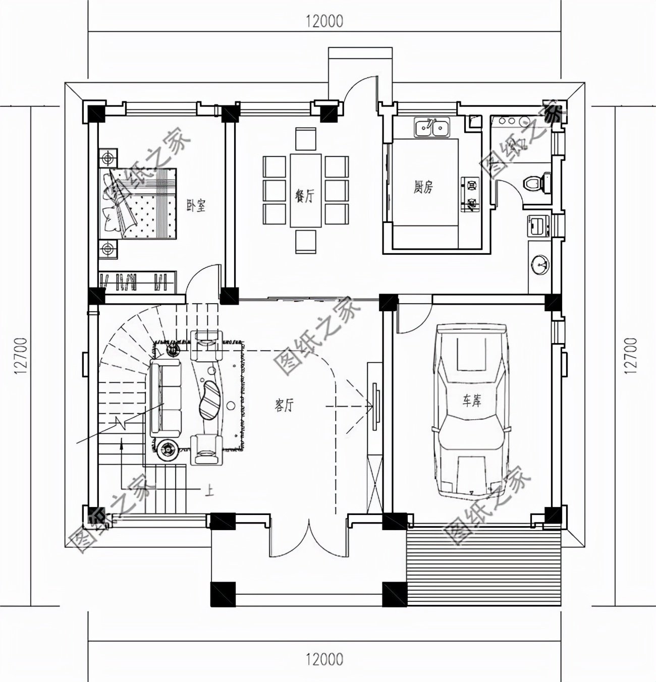 有陽(yáng)臺(tái)四層樓房設(shè)計(jì)圖，生活的美好，賞月的舒適