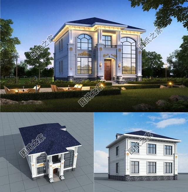 農(nóng)村新款歐式二層小別墅，留存在故事書的唯美優(yōu)雅