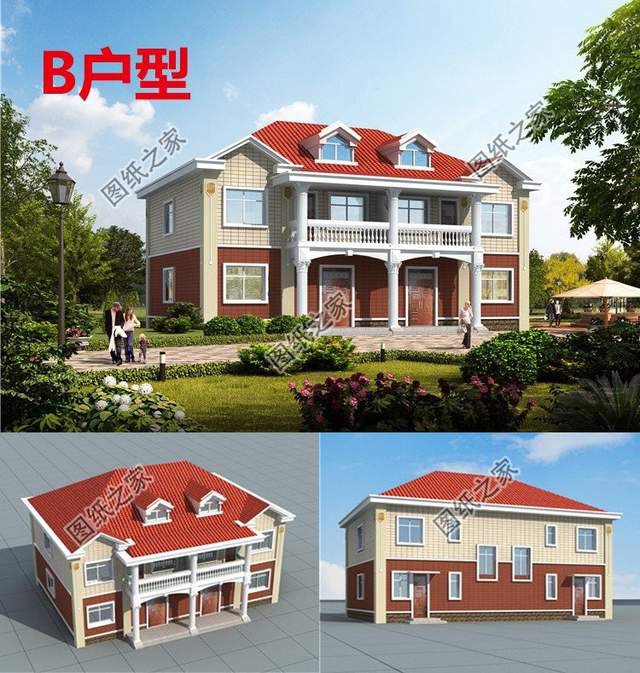 歐式二層雙拼自建房，田園的風光，家人的陪伴