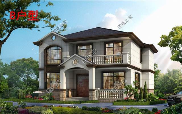 15萬磚混二層別墅，實(shí)惠又精巧，簡約好選擇