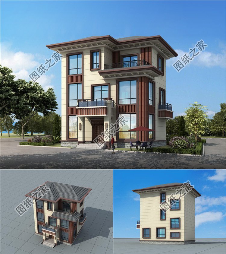 9×9農(nóng)村別墅效果圖，小而精巧，實用舒適