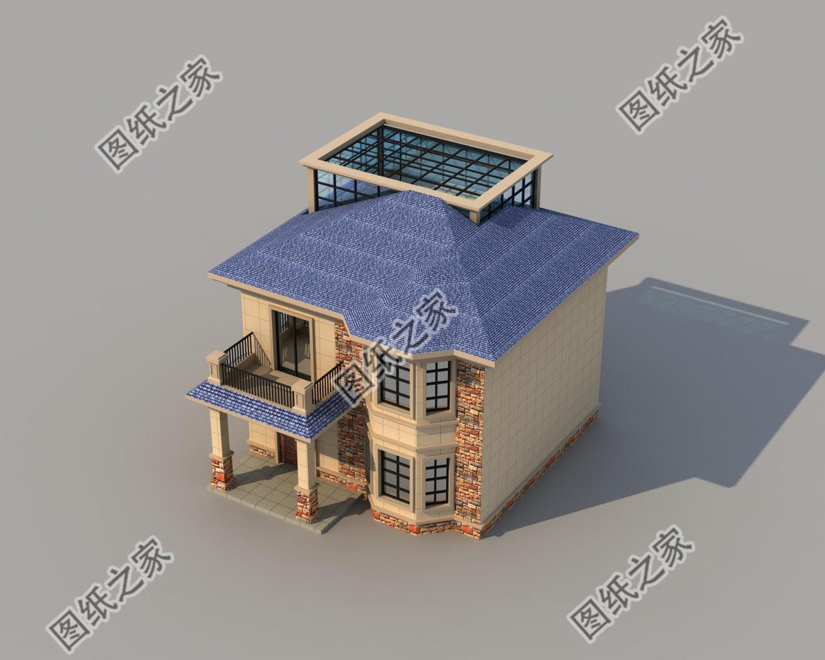 9×9農(nóng)村別墅效果圖，小而精巧，實用舒適