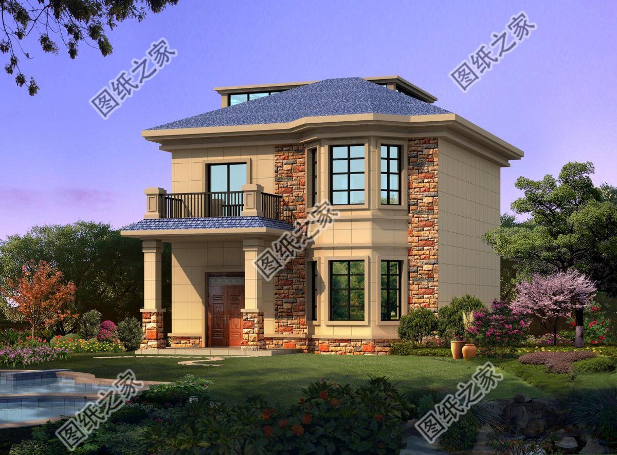 9×9農(nóng)村別墅效果圖，小而精巧，實用舒適