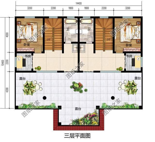 帶露臺(tái)的雙拼自建房，悠閑生活喜津津，兄弟齊心日子欣