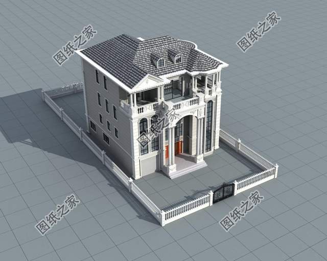 四層帶車庫(kù)別墅設(shè)計(jì)圖，出入方便還大氣