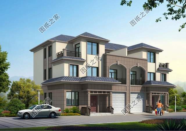 帶車(chē)庫(kù)的雙拼別墅，出入方便保安全，大氣優(yōu)雅還長(zhǎng)面兒