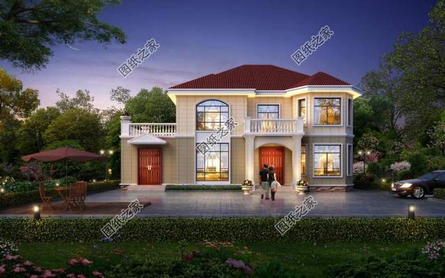 歐式帶露臺(tái)，夜空下靜謐的唯美優(yōu)雅