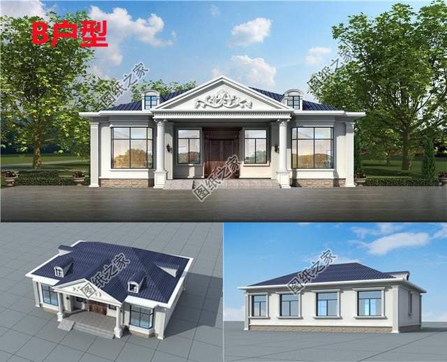 農(nóng)村四開(kāi)間一層自建房，面積剛剛好，實(shí)惠還挺好