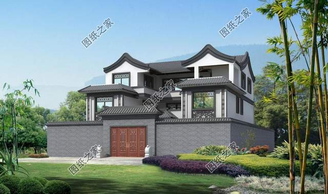 新中式四合院，古色古香新現(xiàn)代，藍(lán)瓦中庭享長寧