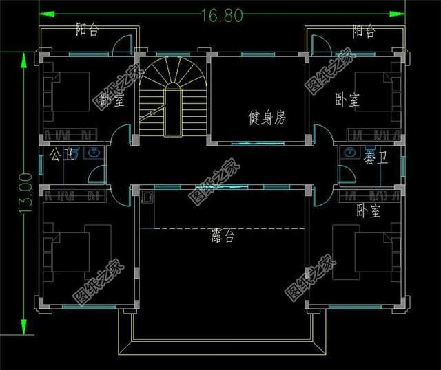 對(duì)稱(chēng)設(shè)計(jì)三層別墅，看上去就覺(jué)得賞心悅目