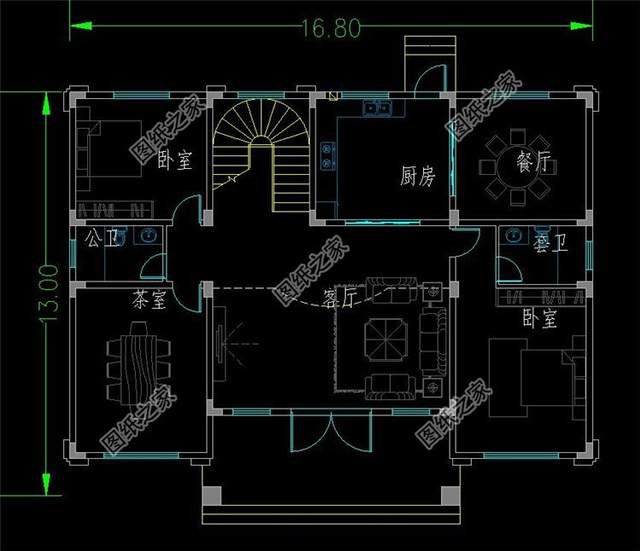 對(duì)稱(chēng)設(shè)計(jì)三層別墅，看上去就覺(jué)得賞心悅目