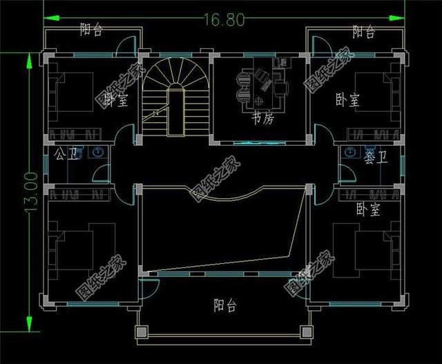 對(duì)稱(chēng)設(shè)計(jì)三層別墅，看上去就覺(jué)得賞心悅目