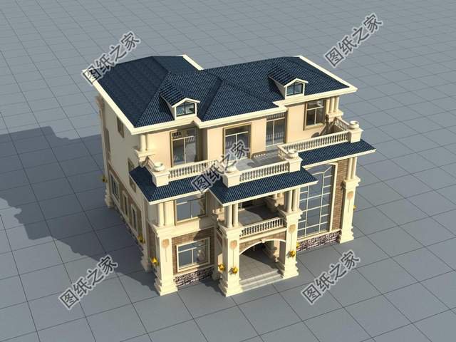 左右對稱的美，三層別墅的大氣舒適實用