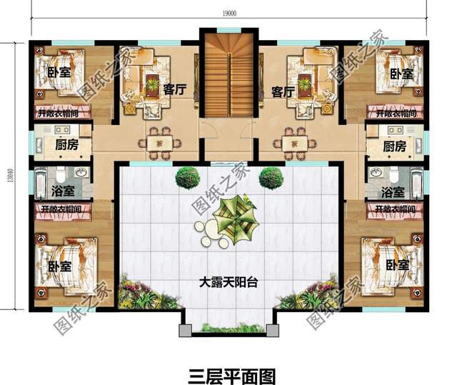 帶欄桿的雙拼別墅，兄弟齊心不分離，欄桿安全又大方