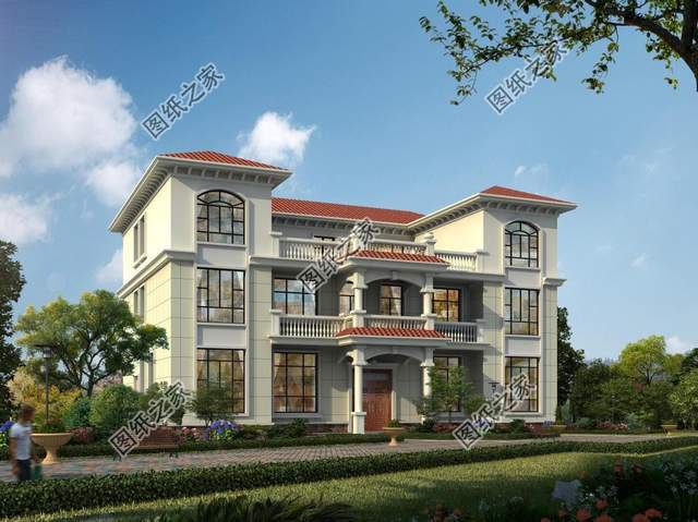 帶欄桿的雙拼別墅，兄弟齊心不分離，欄桿安全又大方