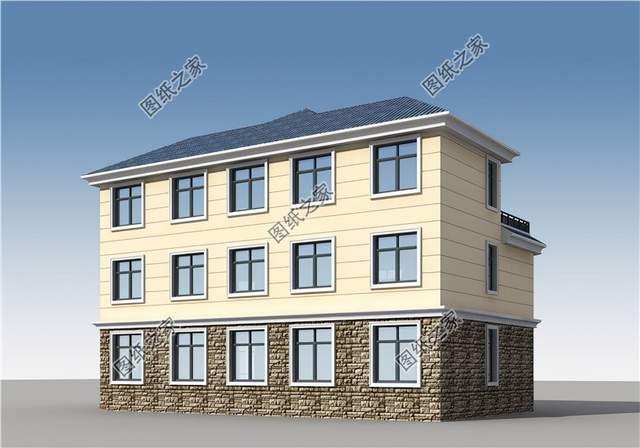 帶仿石瓷磚的雙拼，美觀安全，環(huán)保親民