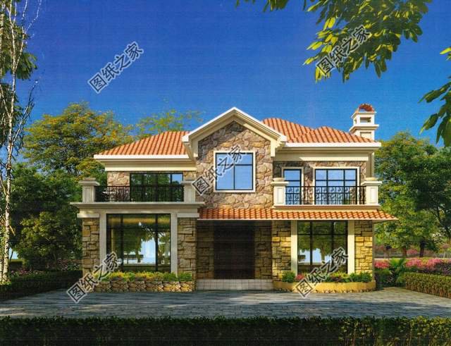 帶仿石瓷磚的二層，美觀又環(huán)保，價(jià)格還親民