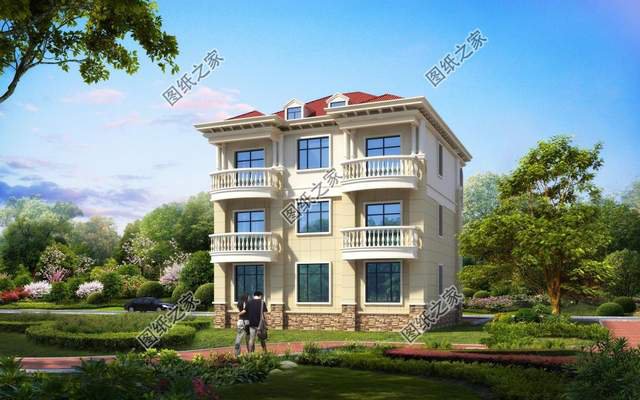 帶仿石瓷磚的三層，大方安全更美麗，環(huán)保大氣又優(yōu)雅