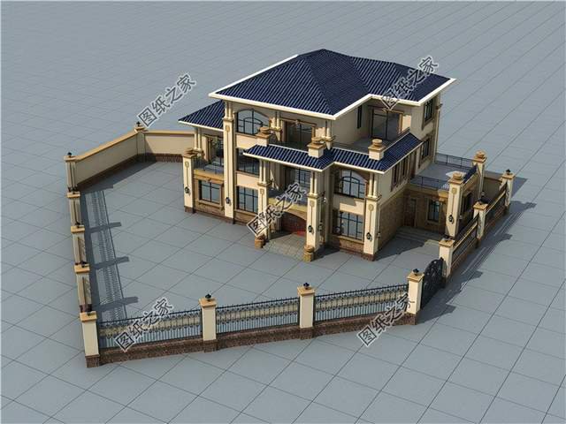 帶仿石瓷磚的三層，大方安全更美麗，環(huán)保大氣又優(yōu)雅