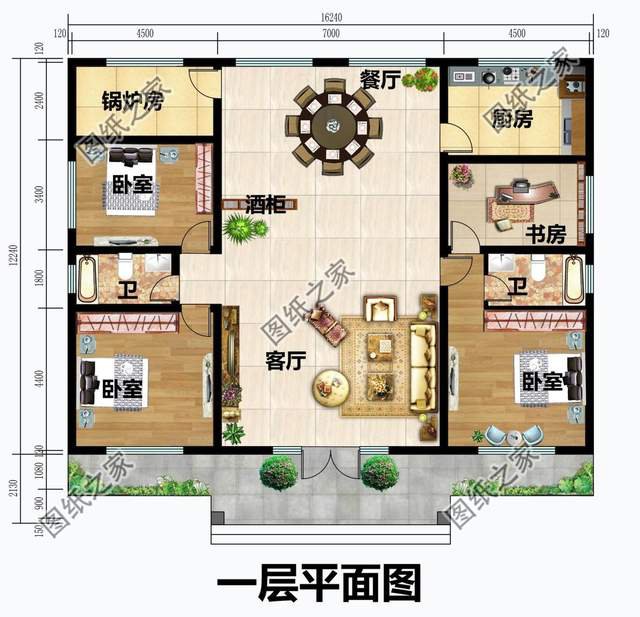 帶仿石瓷磚的一層，安全又環(huán)保，生活更舒適