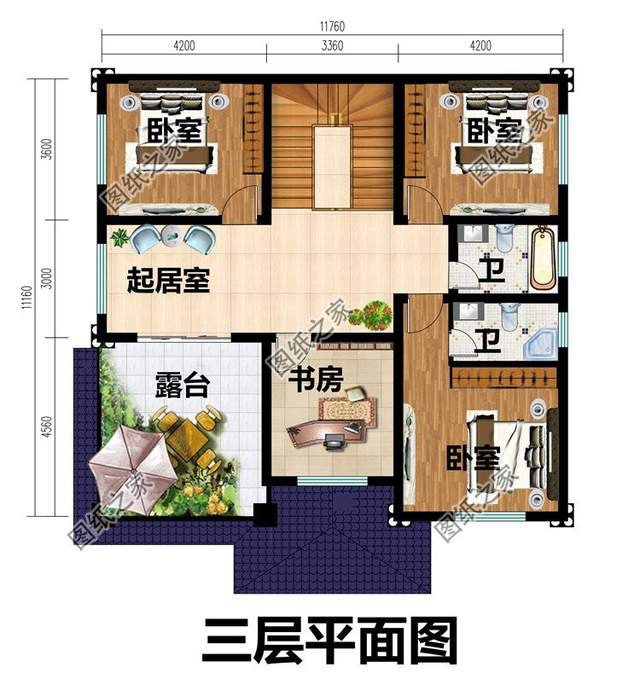 帶書房的三層別墅，造價(jià)經(jīng)濟(jì)實(shí)惠，蓋一棟讓人羨慕