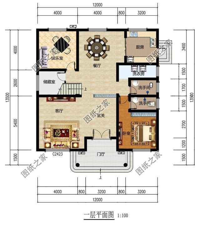 帶有羅馬柱的農(nóng)村自建二層別墅，安裝后的效果杠杠的，超氣派