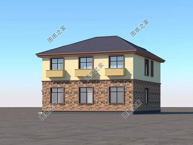 帶有羅馬柱的農(nóng)村自建二層別墅，安裝后的效果杠杠的，超氣派